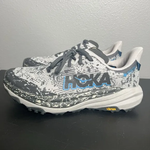Hoka One One Speedgoat 6 GTX Men's Size 10 Blue Gray Running Shoes TRIED ON