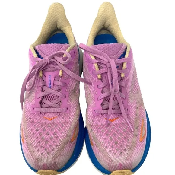 Hoka One One Women's Clifton 9 1132211 CSLC Pink Running Shoes Sneakers Size 7.5