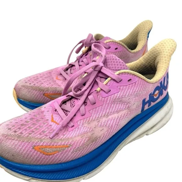 Hoka One One Women's Clifton 9 1132211 CSLC Pink Running Shoes Sneakers Size 7.5