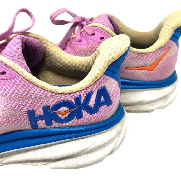 Hoka One One Women's Clifton 9 1132211 CSLC Pink Running Shoes Sneakers Size 7.5