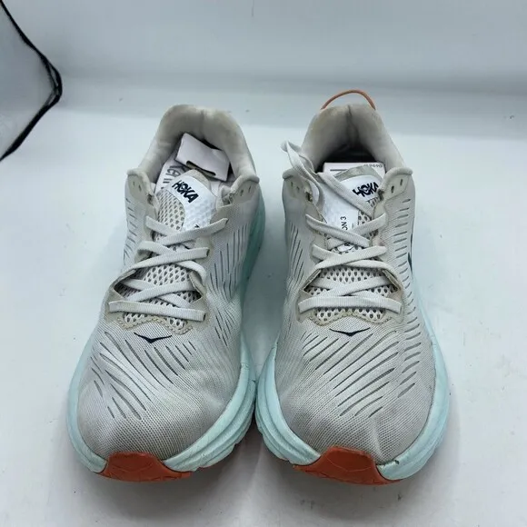 Hoka One One Womens Rincon 3 White Blue Glass Running Shoes Size 9.5b (5080268)