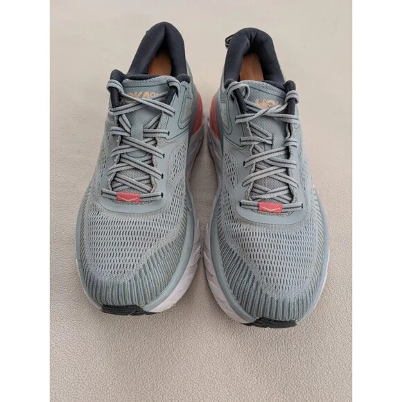 Hoka One One Women’s Size 10 Bondi 7 1110519 Blue Pink Running Shoes Gym