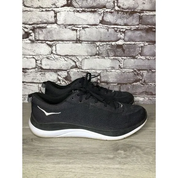 Hoka One Hupana Flow 1102890 BDSD Black Running Shoes Sneakers Men Sz 13M US/48