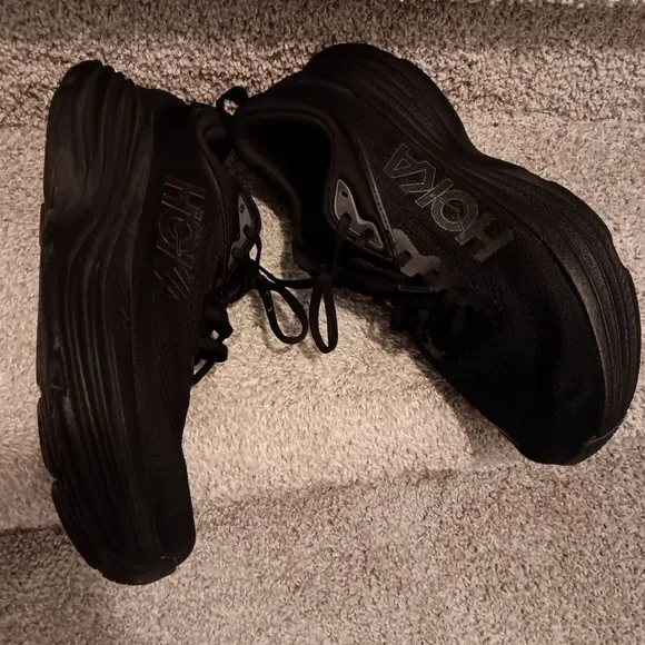 HOKA OneOne Black Bondi 8 Running Shoes