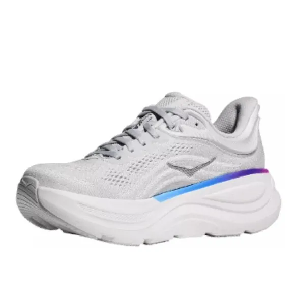 HOKA Women's Bondi 9 Running Shoes-Color: Ash Grey/White