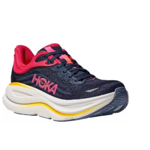 HOKA Women's Bondi 9 Running Shoes-Color: Navy/Pink