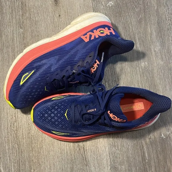 Hoka Women's Clifton 9 Blue Running Shoes