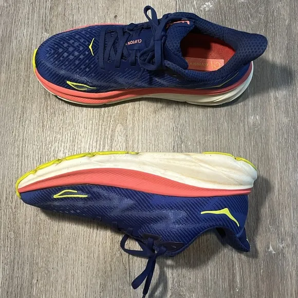 Hoka Women's Clifton 9 Blue Running Shoes