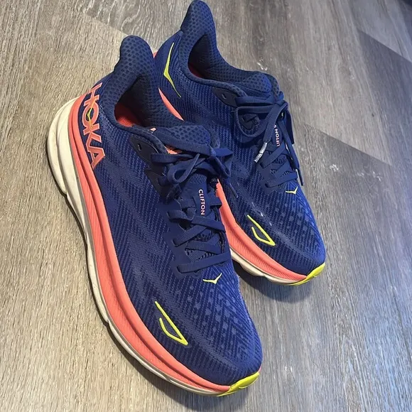 Hoka Women's Clifton 9 Blue Running Shoes