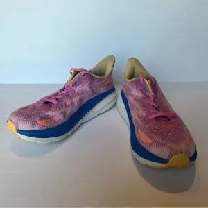 Hoka One Clifton 9 Men's Athletic Shoes Pink/Blue Multi Size 9D