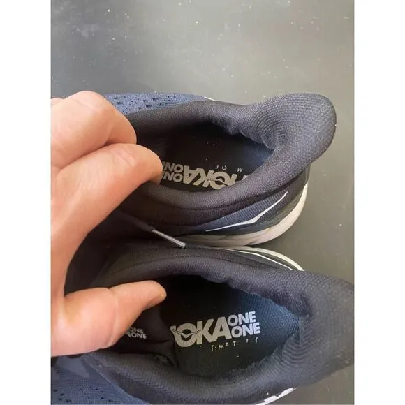 Hoka One One Men's Clifton 7 1110508 BWHT Black Running Shoes Sneakers Size 13