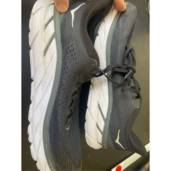 Hoka One One Men's Clifton 7 1110508 BWHT Black Running Shoes Sneakers Size 13