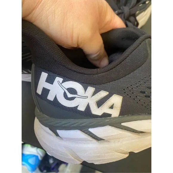 Hoka One One Men's Clifton 7 1110508 BWHT Black Running Shoes Sneakers Size 13