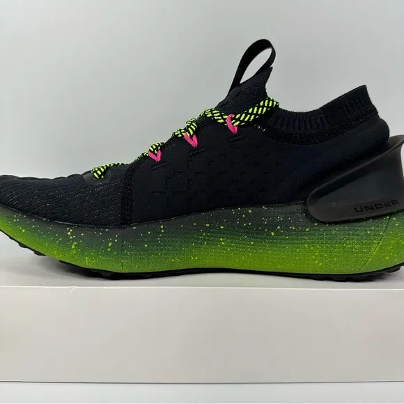 HOVR PHANTOM 3 AMP LIME SURGE MENS RUNNING SHOES SIZE 9.5 INTELLIKNIT GREEN PINK