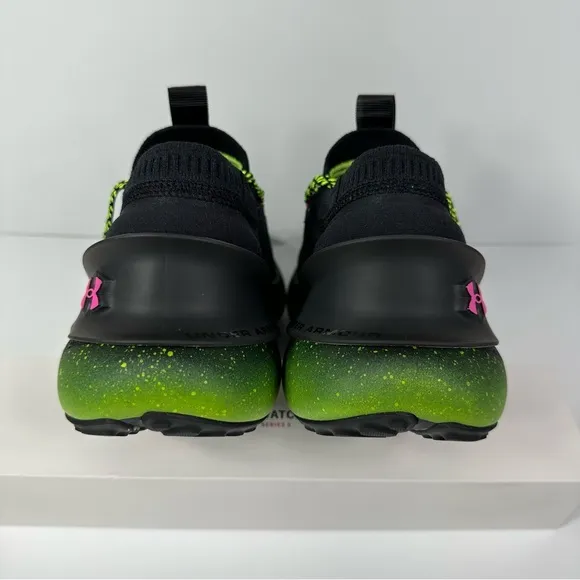 HOVR PHANTOM 3 AMP LIME SURGE MENS RUNNING SHOES SIZE 9.5 INTELLIKNIT GREEN PINK