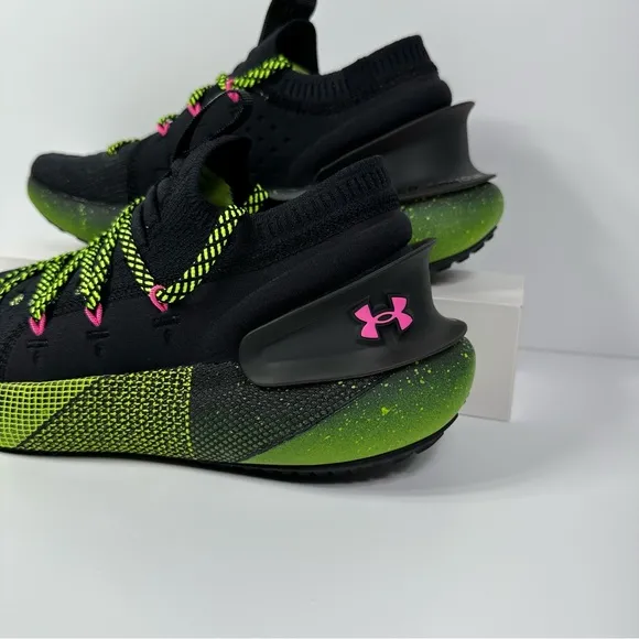 HOVR PHANTOM 3 AMP LIME SURGE MENS RUNNING SHOES SIZE 9.5 INTELLIKNIT GREEN PINK