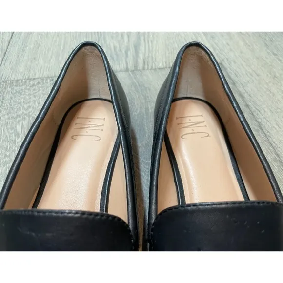 INC Gayyle Slip-On Black Leather Loafer