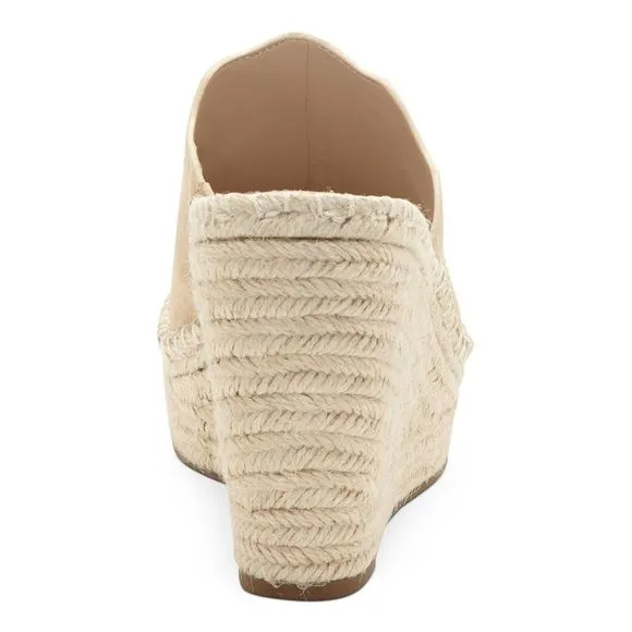 INC Womens Beige 1&quot; Platform Camile Toe Wedge Slip On Espadrille Shoes 10 M