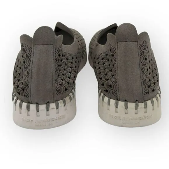 Isle Jacobsen Tulip 139 Perforated Sneaker Slip on Shoes Grey Womens 40 5710502
