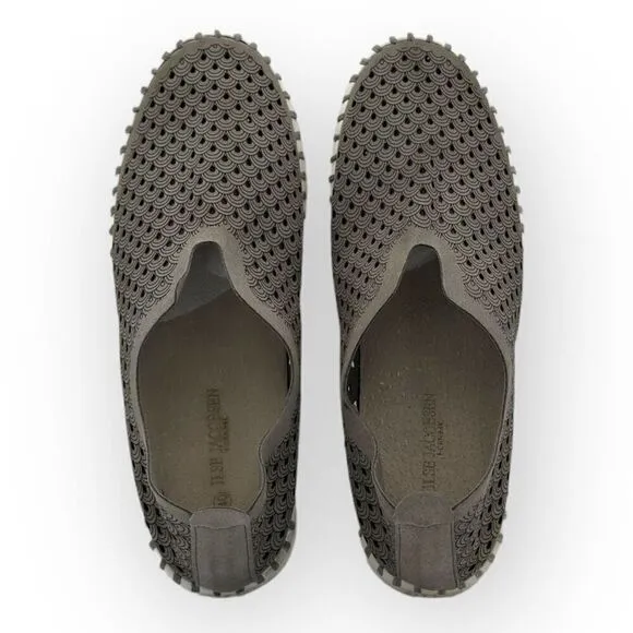 Isle Jacobsen Tulip 139 Perforated Sneaker Slip on Shoes Grey Womens 40 5710502