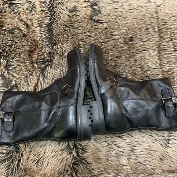 ITALEAU buckle straps wrap the vamp and ankle handmade leather boots Sz 38 us 8