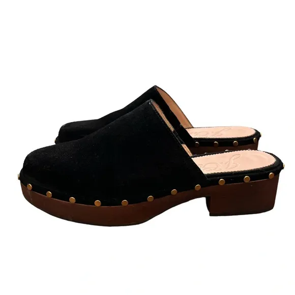 J. Crew Black Suede  Dakota Clogs size 7