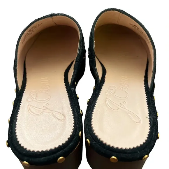 J. Crew Black Suede  Dakota Clogs size 7