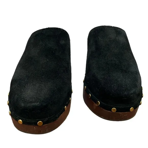 J. Crew Black Suede  Dakota Clogs size 7