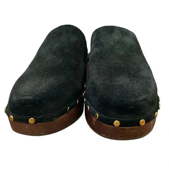 J. Crew Black Suede  Dakota Clogs size 7