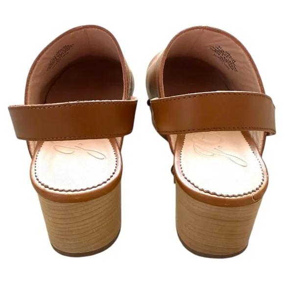 J. Crew Convertible Strap Leather Wood Clogs | 7.5
