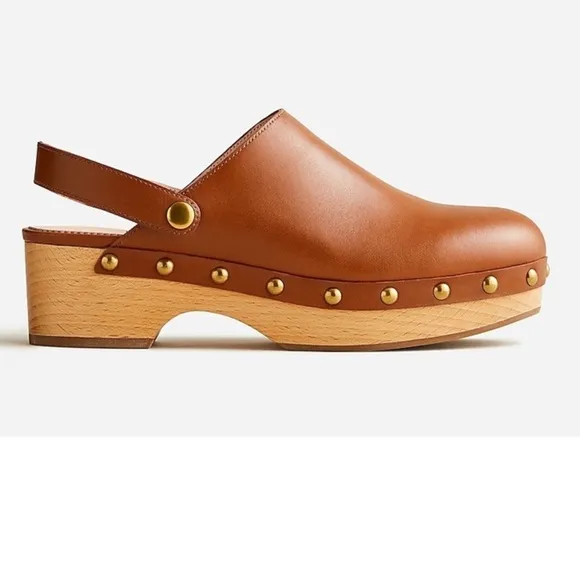J.Crew Convertible Classic Leather Clogs Size: 8.5 Brown