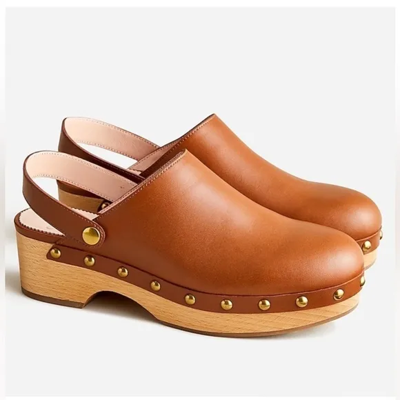 J.Crew Convertible Classic Leather Clogs Size: 8.5 Brown
