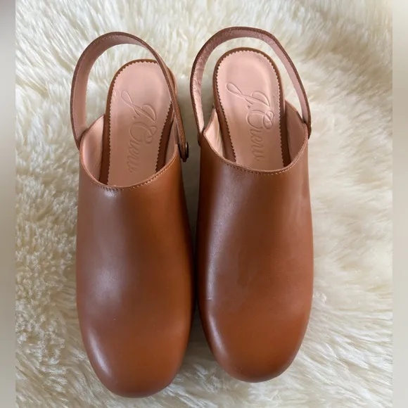 J.Crew Convertible Classic Leather Clogs Size: 8.5 Brown