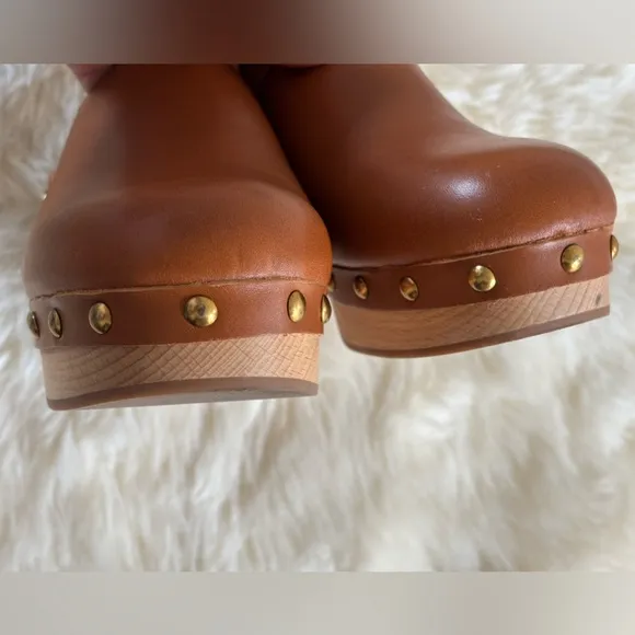 J.Crew Convertible Classic Leather Clogs Size: 8.5 Brown