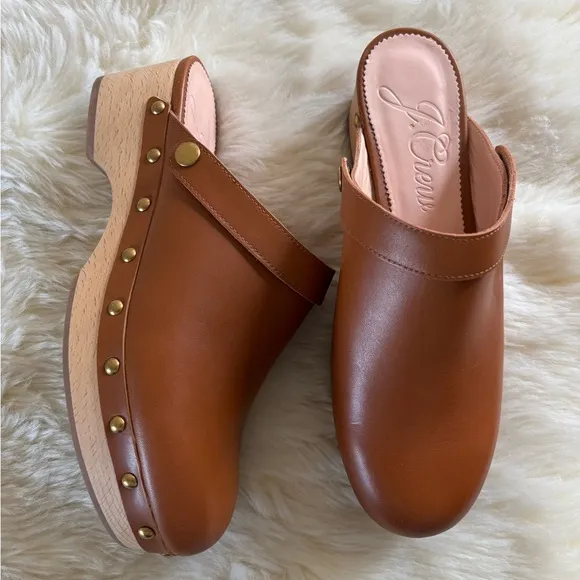 J.Crew Convertible Classic Leather Clogs Size: 8.5 Brown
