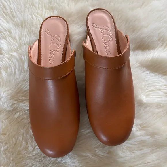 J.Crew Convertible Classic Leather Clogs Size: 8.5 Brown