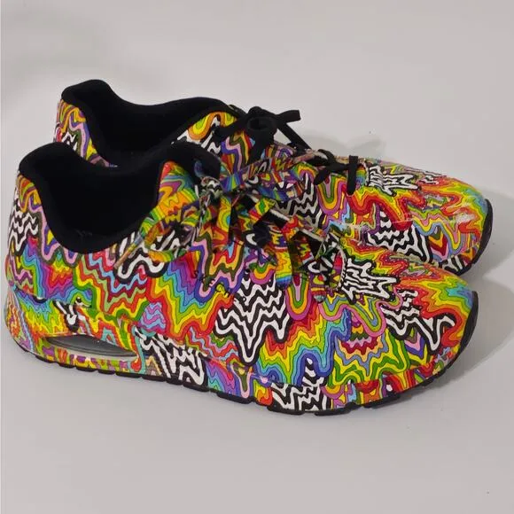 Jen Stark: Uno - Infinite Drip Skechers  Multi Color  Women's Size 8