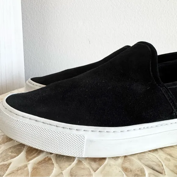 Jenni Kayne Black Slip- Ons Lounger Suede Sneakers Size 39