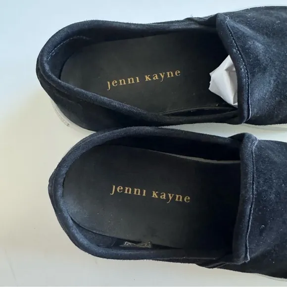 Jenni Kayne Black Slip- Ons Lounger Suede Sneakers Size 39