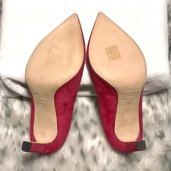 JIMMY CHOO Baker Suede Leather Shoes EU 39.5 / US 9 New with Dust Bag