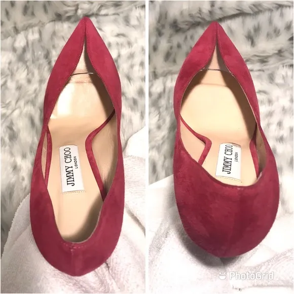 JIMMY CHOO Baker Suede Leather Shoes EU 39.5 / US 9 New with Dust Bag