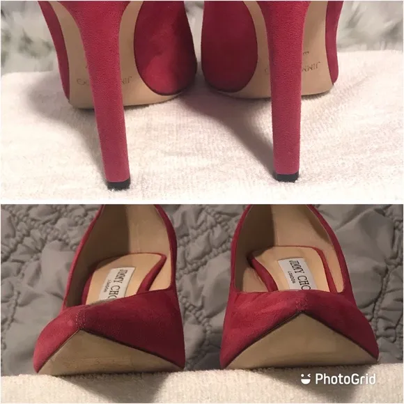 JIMMY CHOO Baker Suede Leather Shoes EU 39.5 / US 9 New with Dust Bag