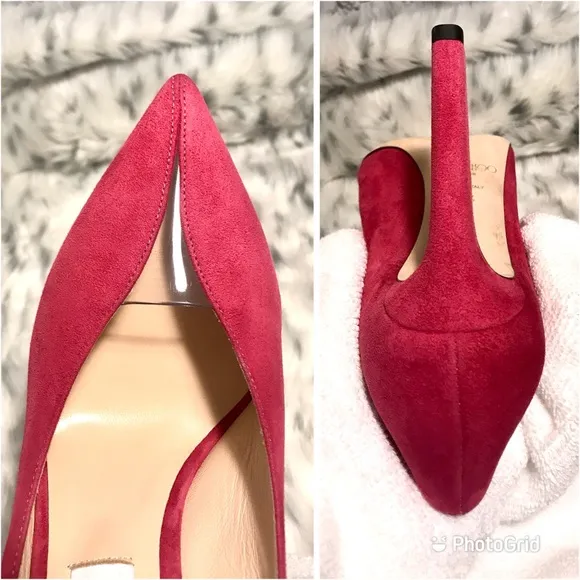 JIMMY CHOO Baker Suede Leather Shoes EU 39.5 / US 9 New with Dust Bag