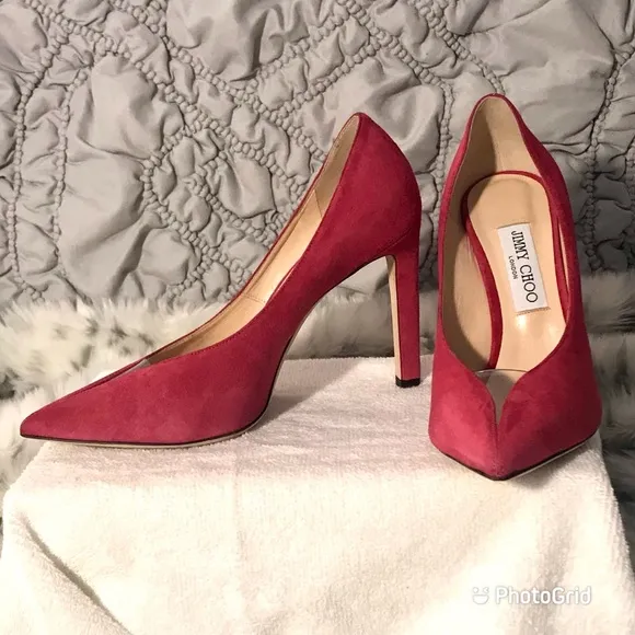 JIMMY CHOO Baker Suede Leather Shoes EU 39.5 / US 9 New with Dust Bag