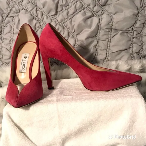 JIMMY CHOO Baker Suede Leather Shoes EU 39.5 / US 9 New with Dust Bag