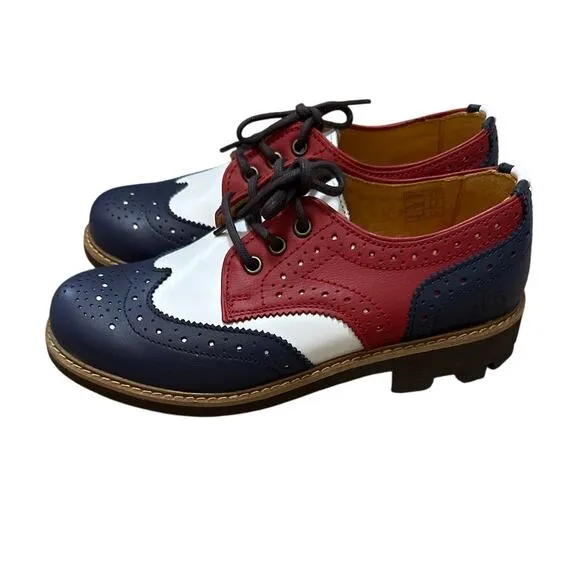 John Fluevog 7th Heaven Michael Womens Classic Wingtip  Derby Shoes Size 7.5