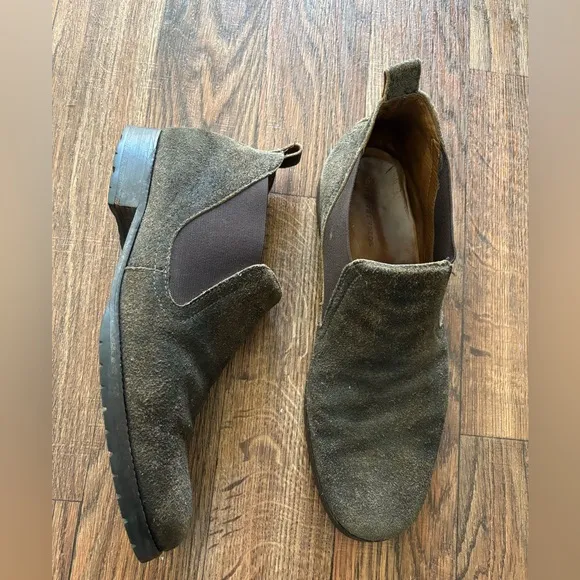 John Varvatos collection Shaggy Suede Low Chelsea Boot in Brown Size 12M-  $698