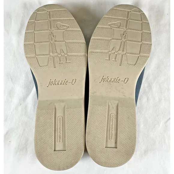 Johnnie-O Malibu Mens 9.5M Blue Suede Slip-on Moccasin Loafers M29719 Shoes