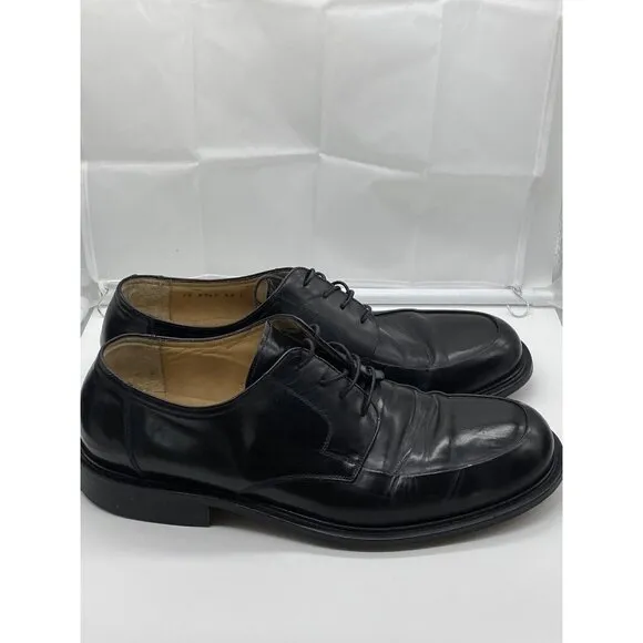 Johnston &amp; Murphy Black Lace Up Shoes Made In Italy ( Model #15-5265) Size 12