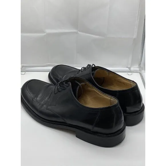 Johnston &amp; Murphy Black Lace Up Shoes Made In Italy ( Model #15-5265) Size 12